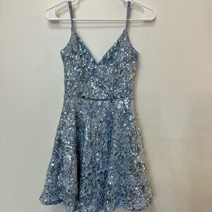 Windsor Shimmering Silver Kids Dress